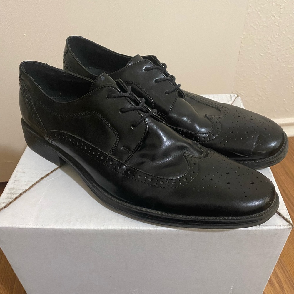 APT. 9 Oxford BayView Black Wingtip Dress Shoe